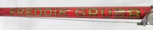 An FH Grubb bicycle, the red and cream frame with applied advertising and crest, with chrome... - 6