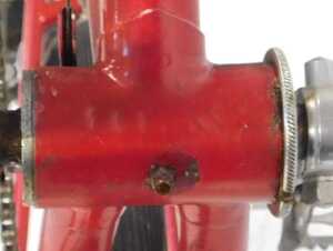 An FH Grubb bicycle, the red and cream frame with applied advertising and crest, with chrome... - 9