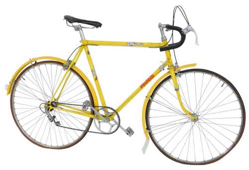 A Cycle Paris Tour de France bicycle, the Reynolds 531 yellow frame with later applied Tour de...