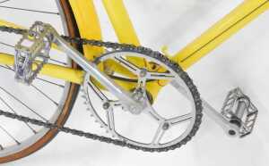 A Cycle Paris Tour de France bicycle, the Reynolds 531 yellow frame with later applied Tour de... - 5