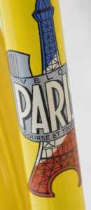 A Cycle Paris Tour de France bicycle, the Reynolds 531 yellow frame with later applied Tour de... - 8