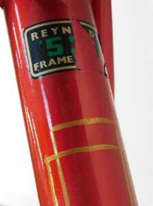 A Claud Butler bicycle, the Reynolds 531 red painted frame with CB crest and Olympic applied... - 7