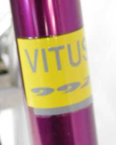 A Vitus Ovoid 222 bicycle, the purple frame with bound handlebars and Shimano 105 brakes, with... - 8