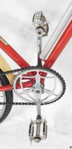 The James Arrow Ace bicycle, the Reynolds 531 red bicycle frame with chrome handlebars and Super... - 6