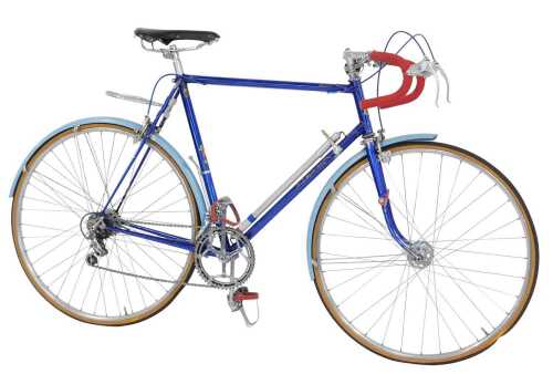 A W F Holdsworth Whirlwind bicycle, the Reynolds 531 metallic blue frame, with GB Super hood...