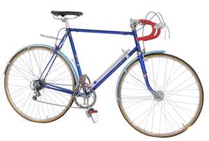 A W F Holdsworth Whirlwind bicycle, the Reynolds 531 metallic blue frame, with GB Super hood...