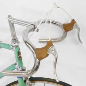 An Edoardo Bianchi Italian bicycle, the light green frame with applied advertising, with chrome... - 3