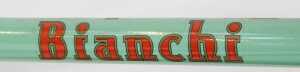 An Edoardo Bianchi Italian bicycle, the light green frame with applied advertising, with chrome... - 6