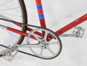 A Cinelli bicycle, the Columbus red painted frame with Primo chrome handlebars, Universal brakes,... - 5