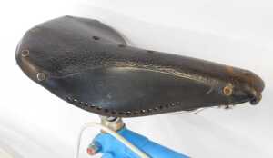 A Carlton bicycle, the pale blue frame with chrome Pivo handlebars, and a Brooks leather seat,... - 4