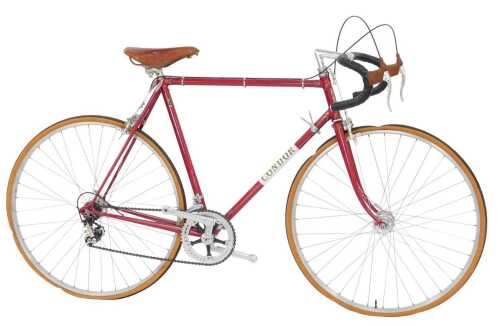 A Condour bicycle, with a Reynolds 531 red frame, with Condour advertising and crest, chrome...