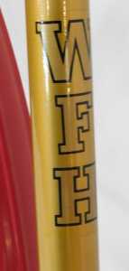 A W F Holdsworth bicycle, the maroon Reynolds 531 frame bearing advertising and crest, with... - 7