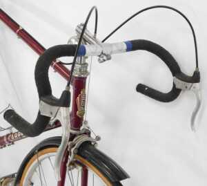 A Carpenter bicycle, the maroon frame with two crests and advertising, with Coitam chrome... - 3