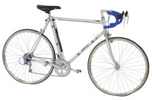 An Alan Italian Tourist bicycle, with Ambrosia handlebars, Le Compe FS-E brakes, Lamboa wheel...