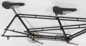 A 1930s New Hudson black twin tube tandem frame. - 3