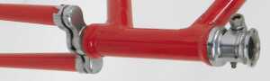 A Chater-Lea bicycle frame and fork set, red, marked Chater-Lea to bottom bracket, with polished... - 3