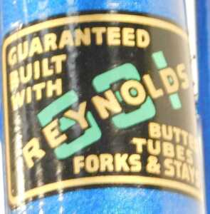 An Ellis Briggs bicycle frame and fork set, constructed from Reynolds 531 tubes, blue, with... - 5