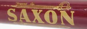 A Saxon Cycles twin tubed bicycle frame and fork set, red and black frame with white piping to... - 4