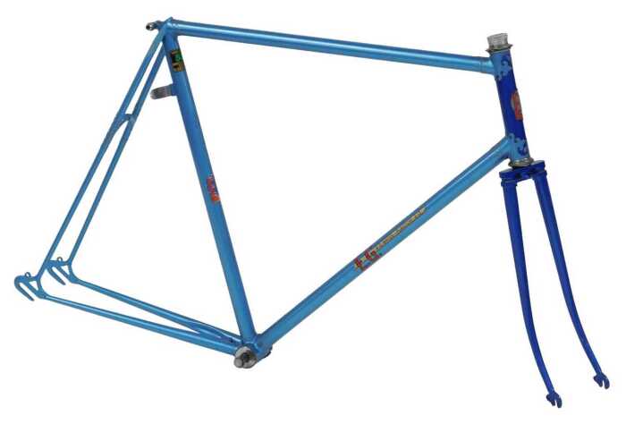 An EG Bates of Plastow bicycle frame and fork set, constructed with Reynolds 531 tubes, and...