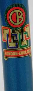 A Claud Butler bicycle frame and fork set, with brass Claud Butler head badge, turquoise blue,... - 4