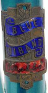 A Hobbs Blue Ribband bicycle frame and fork set, with enamelled blue ribboned head badge, with... - 3
