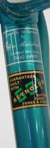 A Hobbs Blue Ribband bicycle frame and fork set, with enamelled blue ribboned head badge, with... - 5
