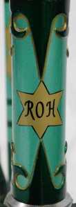 An RO Harrison bicycle frame and fork set, constructed from Reynolds 531 tubing, with intricate... - 3