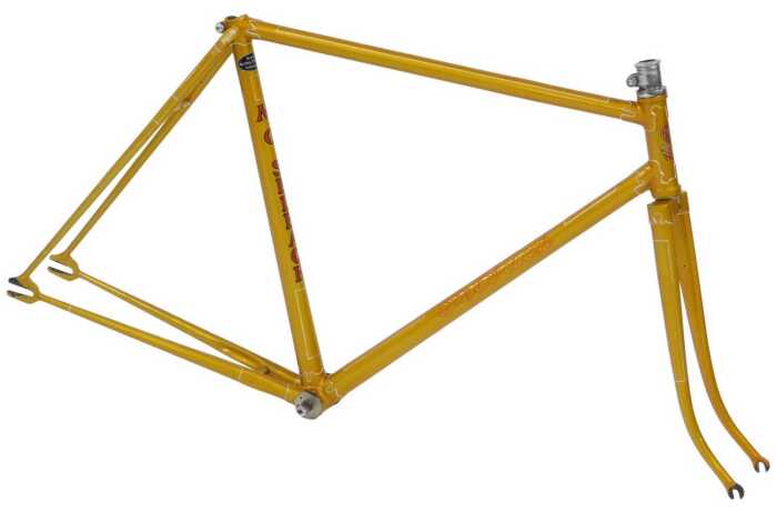 An MG Selbach bicycle frame and fork set, built with Accles and Pollock butted tubes, intricate...