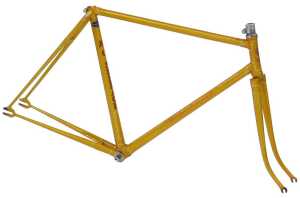 An MG Selbach bicycle frame and fork set, built with Accles and Pollock butted tubes, intricate...