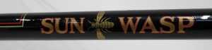 A Sun Wasp lightweight bicycle frame, with ornate polished lugs and brass head badge, black with... - 5