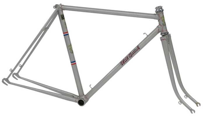 A Hill Brothers Hill Special bicycle frame and fork set, constructed from Reynolds 531 tubes,...