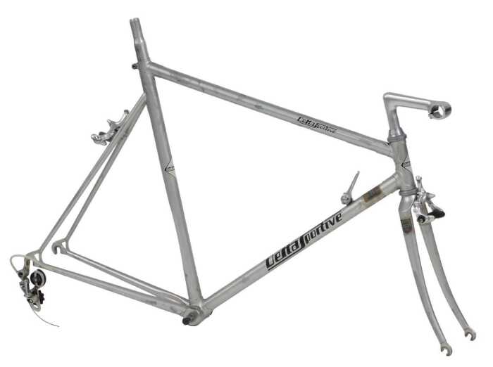 A Delta Sportive bicycle frame and fork set, constructed from Reynolds 753 tubes and forks, a...
