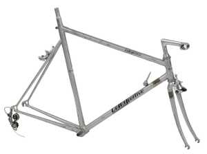 A Delta Sportive bicycle frame and fork set, constructed from Reynolds 753 tubes and forks, a...