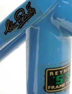 A Claud Butler bicycle frame and fork set, constructed with Reynolds 531 frame tubing, with an... - 6
