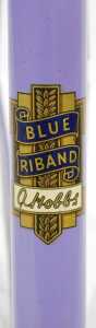 A Hobbs Blue Ribband bicycle frame and fork set, lilac with applied decals and white detailing,... - 3