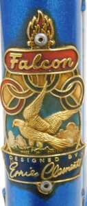 A Falcon Olympic bicycle frame and fork set, constructed from Reynolds 531 tubes, with enamelled... - 3