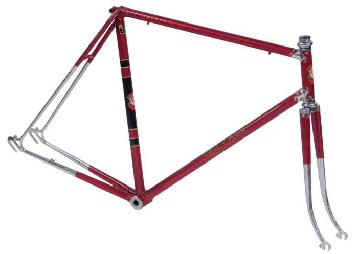 A Mal Rees of Hayes Middlesex bicycle frame and fork set, constructed with Reynolds 531 tubing,...