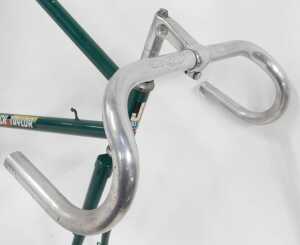 A Jack Taylor bicycle frame and fork set, green with GB handlebars, a Lycett leather seat and... - 7