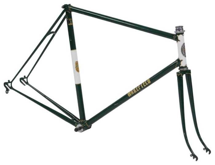 A RH Wakefield of London bicycle frame and fork set, constructed with Reynolds 531 tubes, with...