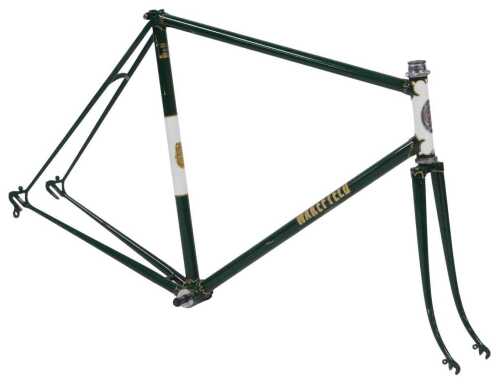 A RH Wakefield of London bicycle frame and fork set, constructed with Reynolds 531 tubes, with...