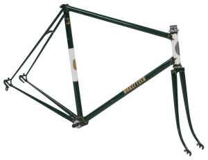 A RH Wakefield of London bicycle frame and fork set, constructed with Reynolds 531 tubes, with...