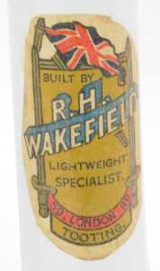 A RH Wakefield of London bicycle frame and fork set, constructed with Reynolds 531 tubes, with... - 4