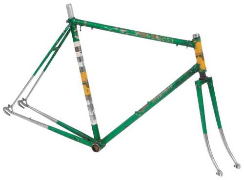 A Minster Cycles bicycle frame and fork set, built by AE Elsgood, with hand cut ornate lugs,...