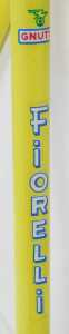 A Fiorelli of Novi Ligure, Italy bicycle frame and fork set, in Day Glow yellow with applied... - 4