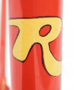A Rossin bicycle frame and fork set, with Campagnolo headset, seat post and brakes, red with... - 3