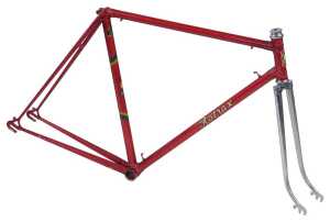 A Rotrax of Southampton bicycle frame and fork set, constructed from Reynolds 531 tubing, with...