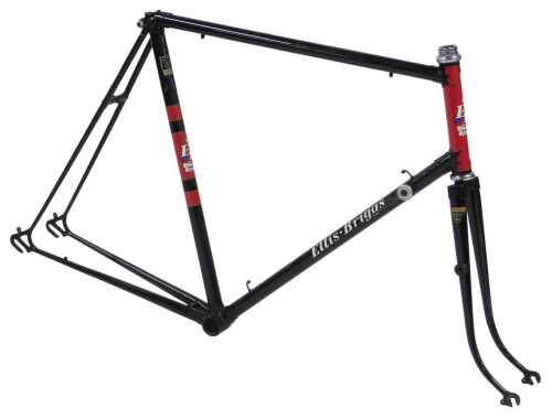 An Ellis Briggs of Shipley bicycle frame and fork set, constructed from Reynolds 531 tubing,...