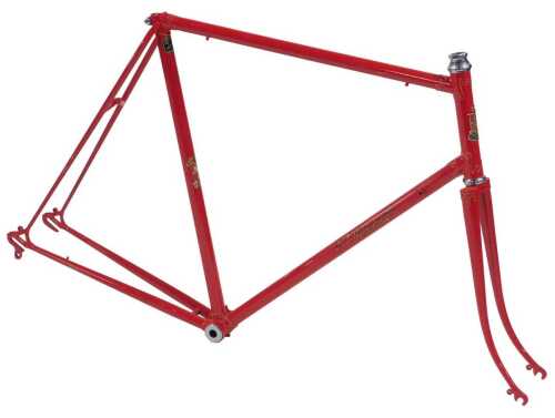 A WJ Holdsworth bicycle frame and fork set, constructed from Reynolds 531 tubes, with enamelled...
