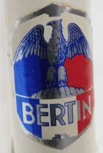 A Bertin bicycle frame and fork set, with shaped lugs, enamelled head badge, white with applied... - 3