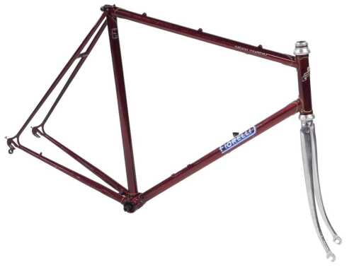 A Fiorelli Milano Maestro bicycle frame and fork set, with Milano Maestro enamelled head badge,...